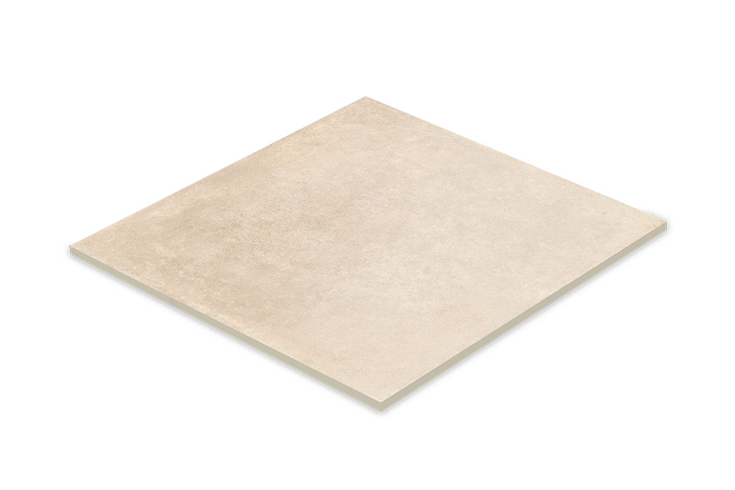 Porcelain stoneware garden and terrace slab 100 x 100 x 2 cm beige matt