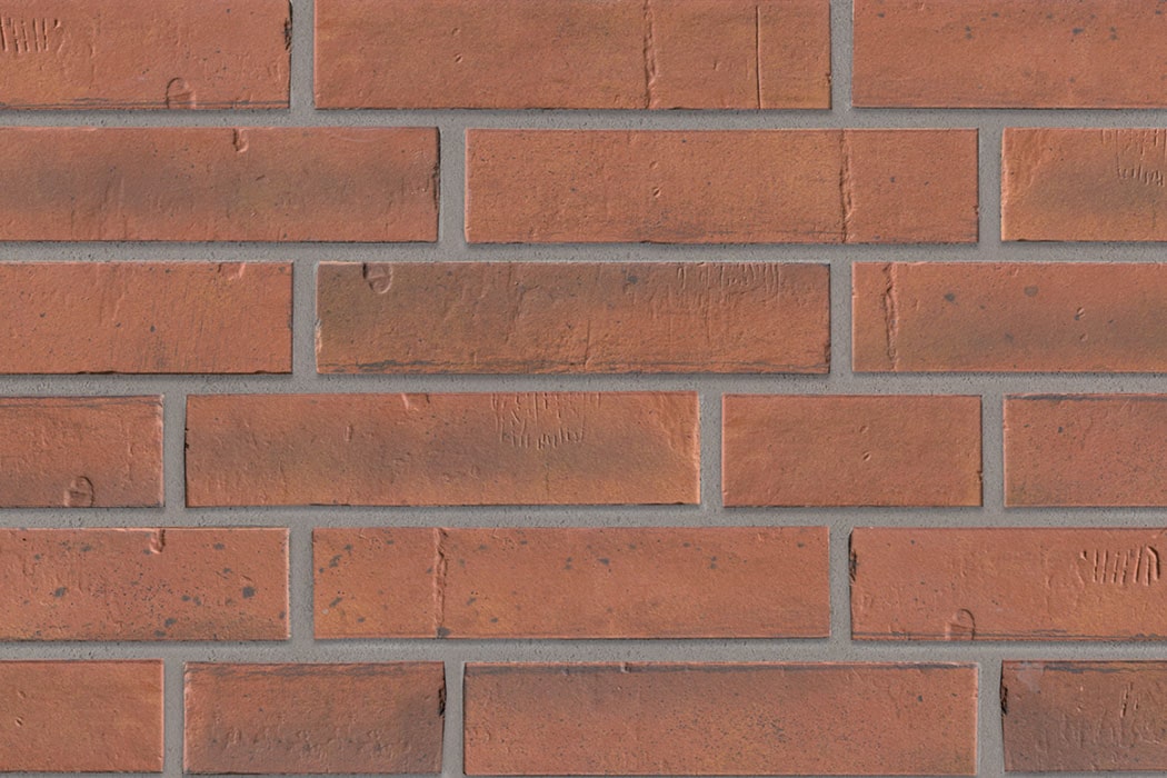 Clinker brick slips DF 240 x 52 mm red engobed
