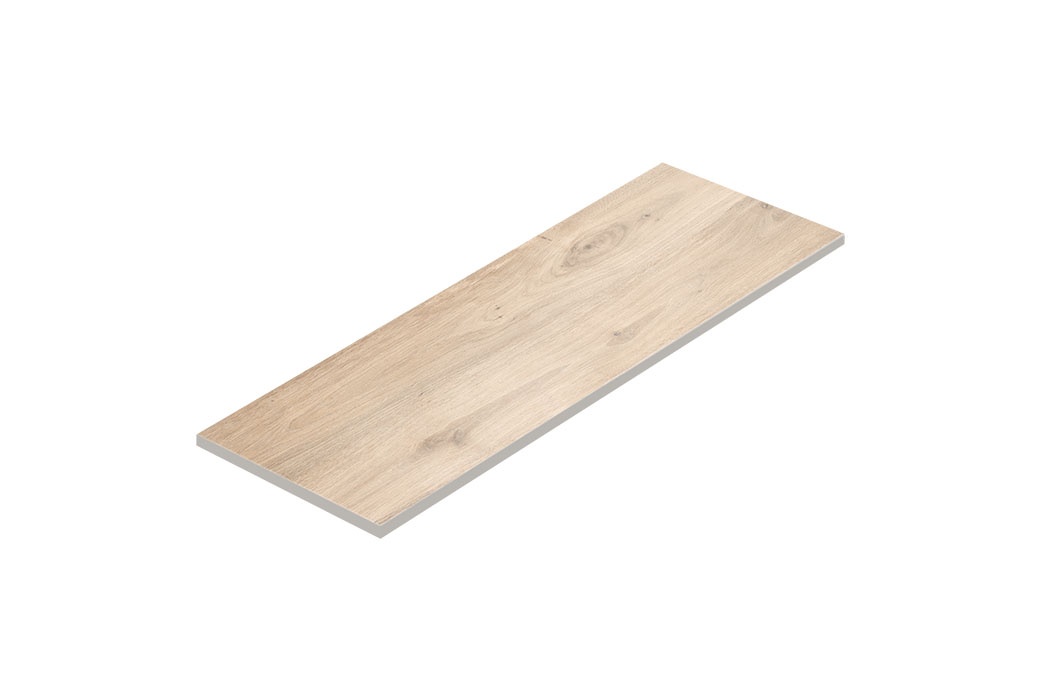 Porcelain stoneware garden and terrace slab 40 x 120 x 2 cm walnut